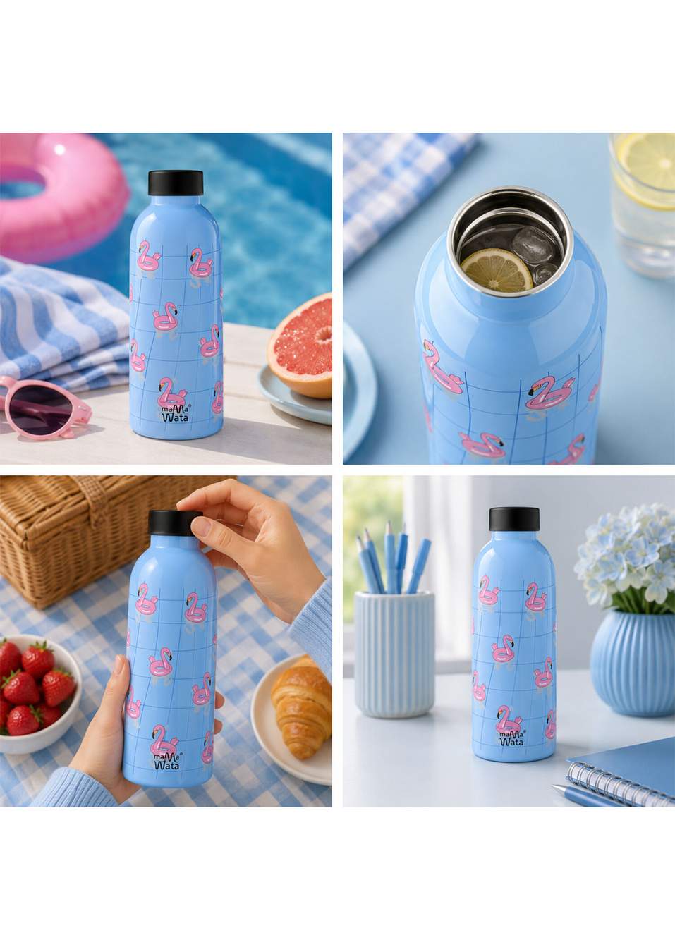 Flamingos Blue Steel Thermos 470 ml — صورة المنتج 5 من 6