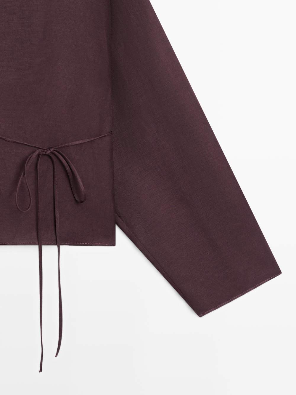 Linen blend shirt with bow detail — Product image 8 of 12