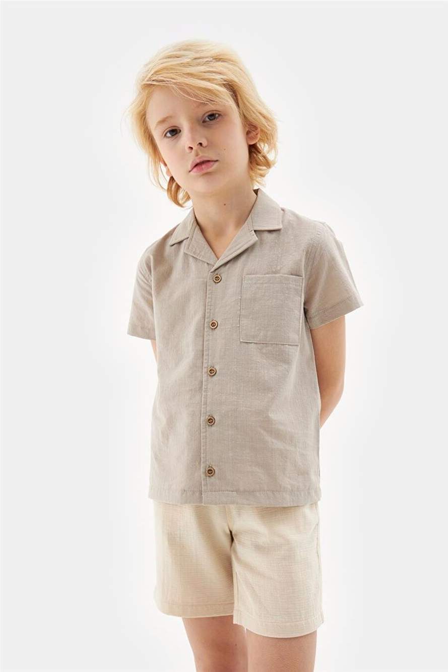 Nebbati Erkek Cocuk Bej Gomlek — Product image 5 of 7