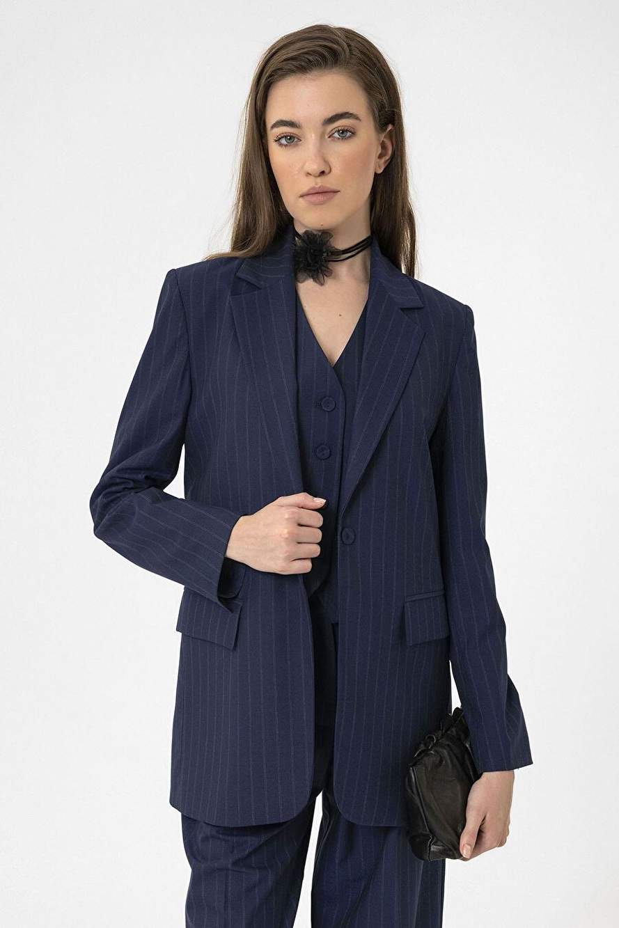 Antioch Navy Kadn Single Dugme Jizz Blazer Jacket — Product image 5 of 8