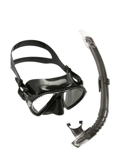 Ocean Vip Black Snorkel Mask Set