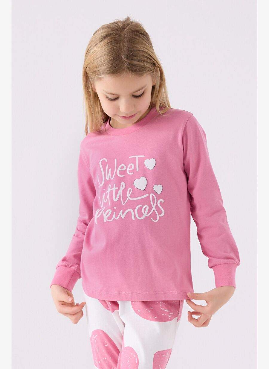 Rolypoly Kız Çocuk Pembe Uzun Kol Pijama Takım — Product image 3 of 10