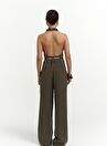 Pailey Low-cut Khaki Vest Pants Set — Product image 13 of 40