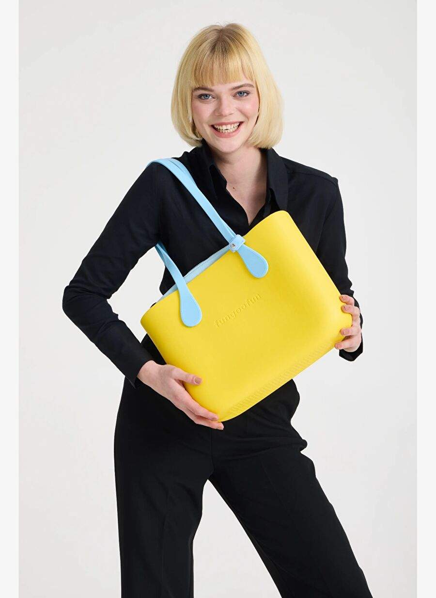 Kadın Omuz ve Notebook Çantası F551 SARI — Product image 6 of 6