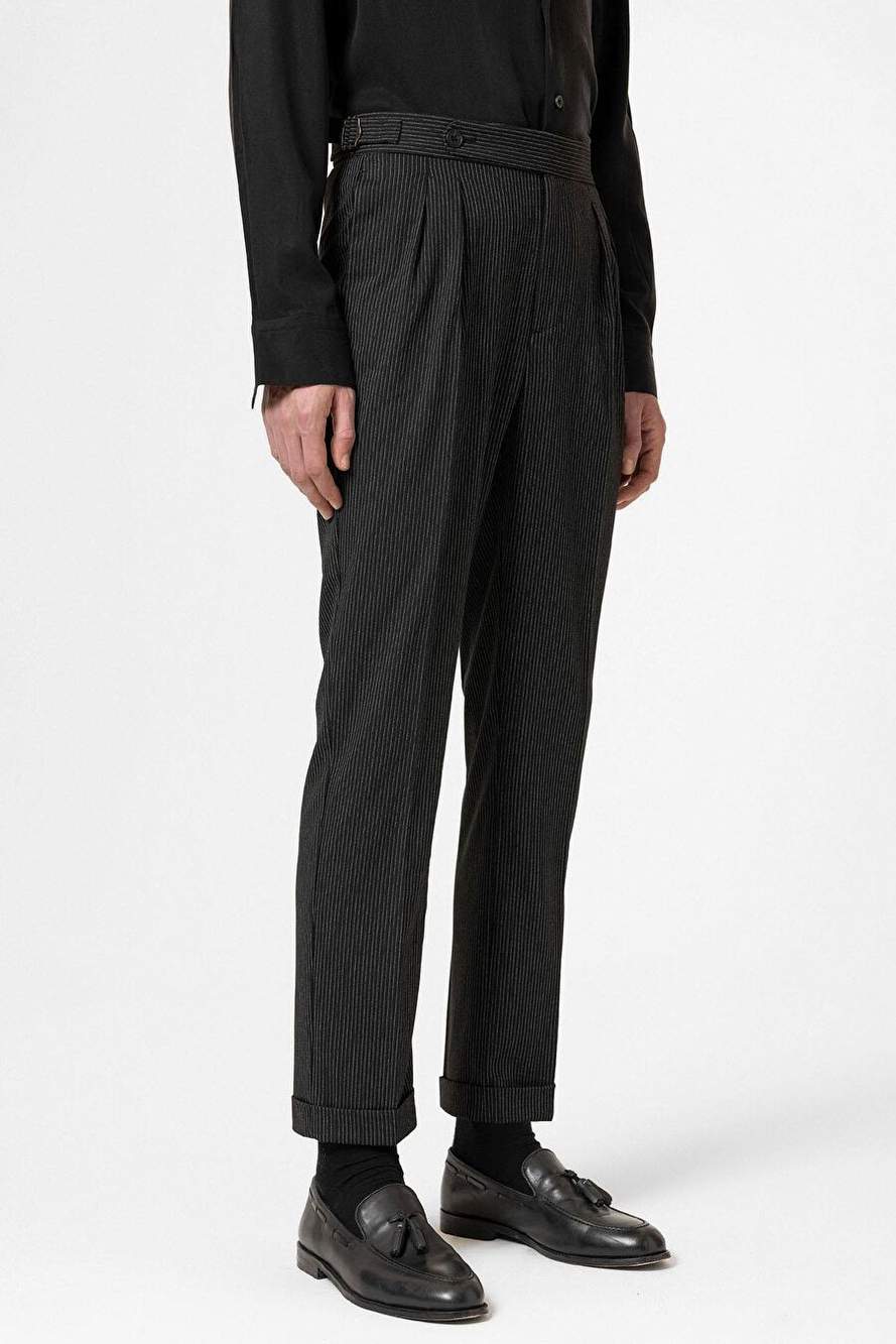 Antioch Black Yuksek Waistline Double Paca Men's Pants — Product image 4 of 7