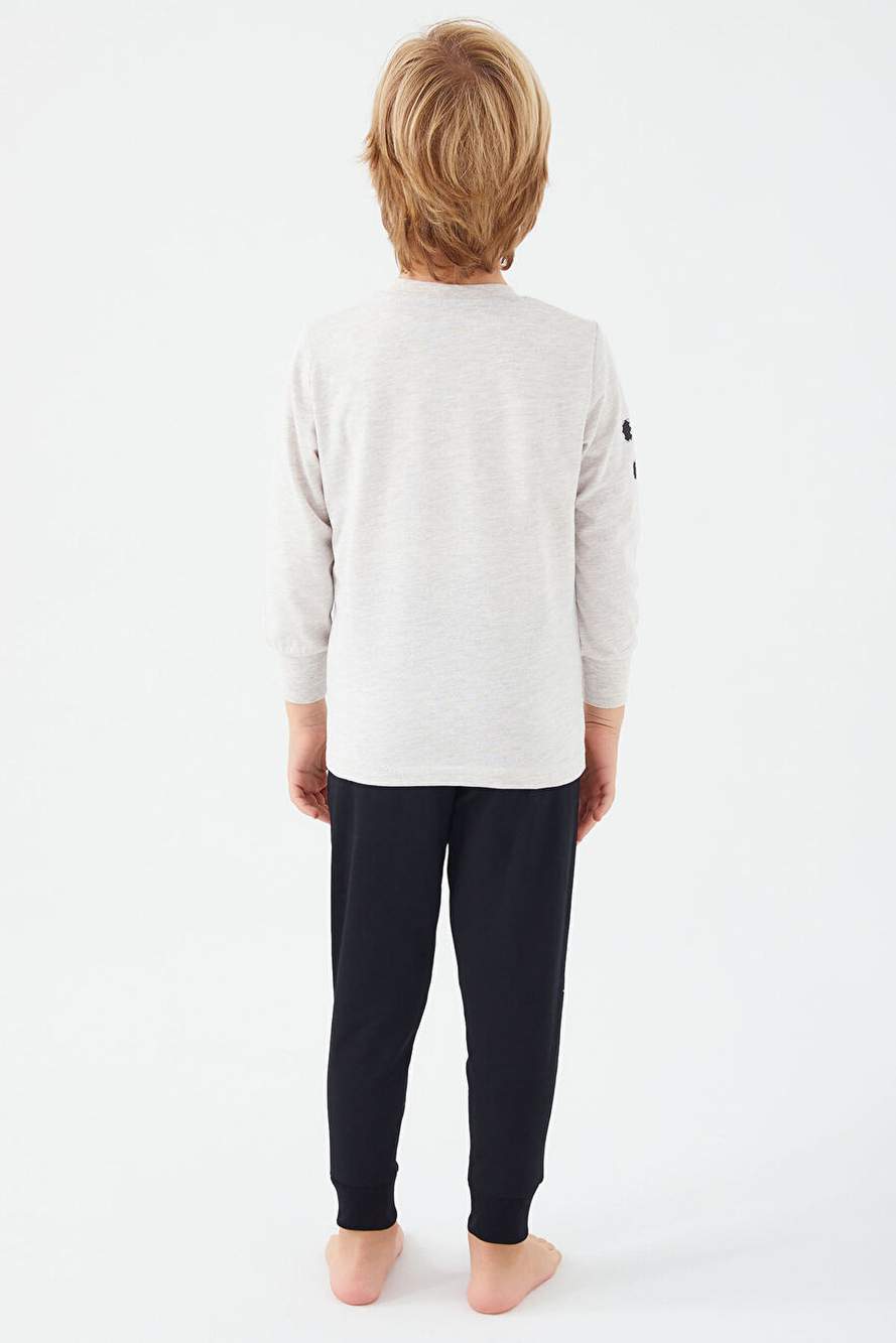 U.S. Polo Assn Bej Melanj Erkek Çocuk Pijama Takım — Product image 5 of 5