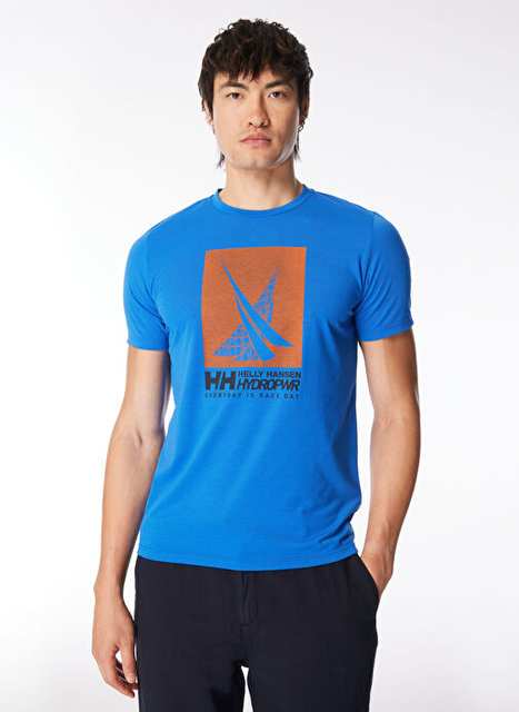 Helly Hansen Saks Erkek Bisiklet Yaka Baskılı T-Shirt HHA.34419_HP RACE GRAPHIC