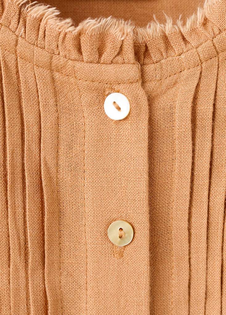 Linen blouse with frayed details — Product image 3 of 6