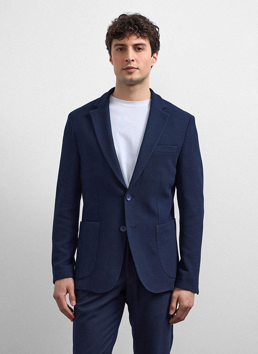 Back And Bond Lacivert Erkek Slim Fit Ceket B35w50035 — صورة المنتج 4 من 9