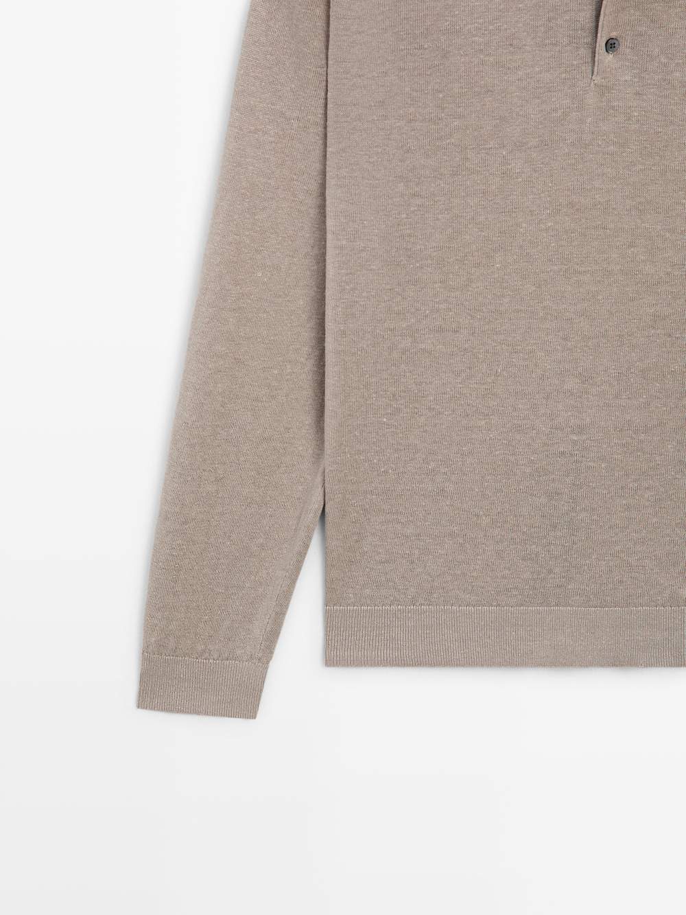 100% linen knit polo collar sweater — Product image 7 of 12