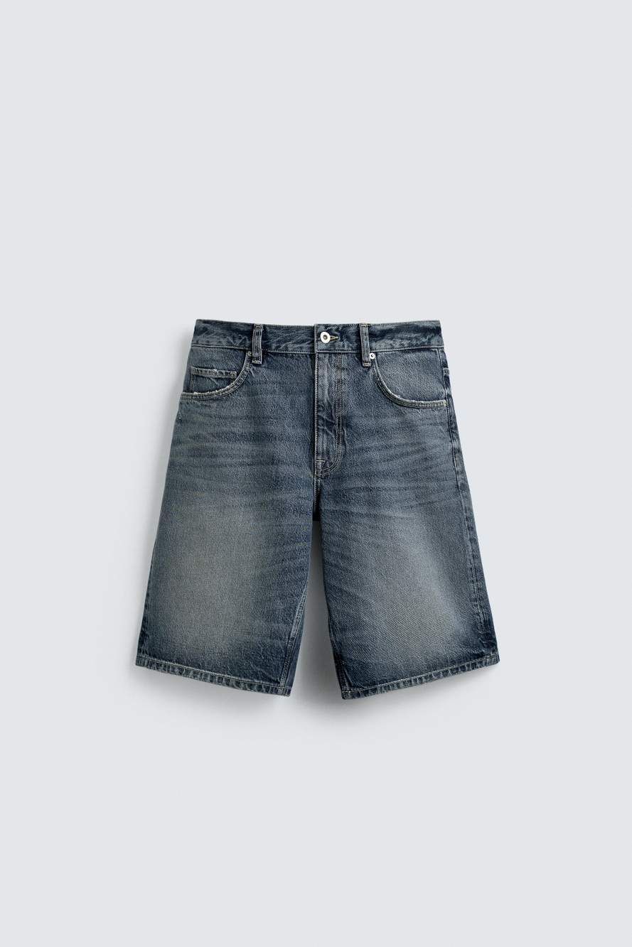 RELAXED FIT DENIM BERMUDA SHORTS — Product image 7 of 10