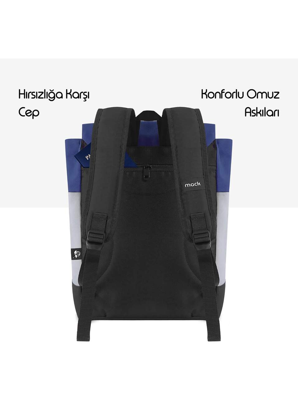 Mack MCE-1304 14.1 ZEN Eco Blue Grey Unisex Backpack — Product image 6 of 8