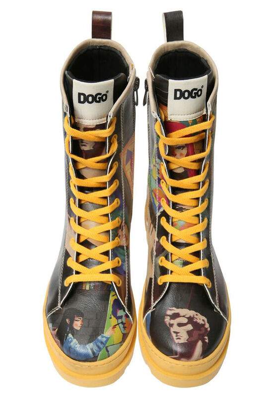 Women Vegan Leather Black Zipper Long Boots - Art Form Design — Product image 3 of 8