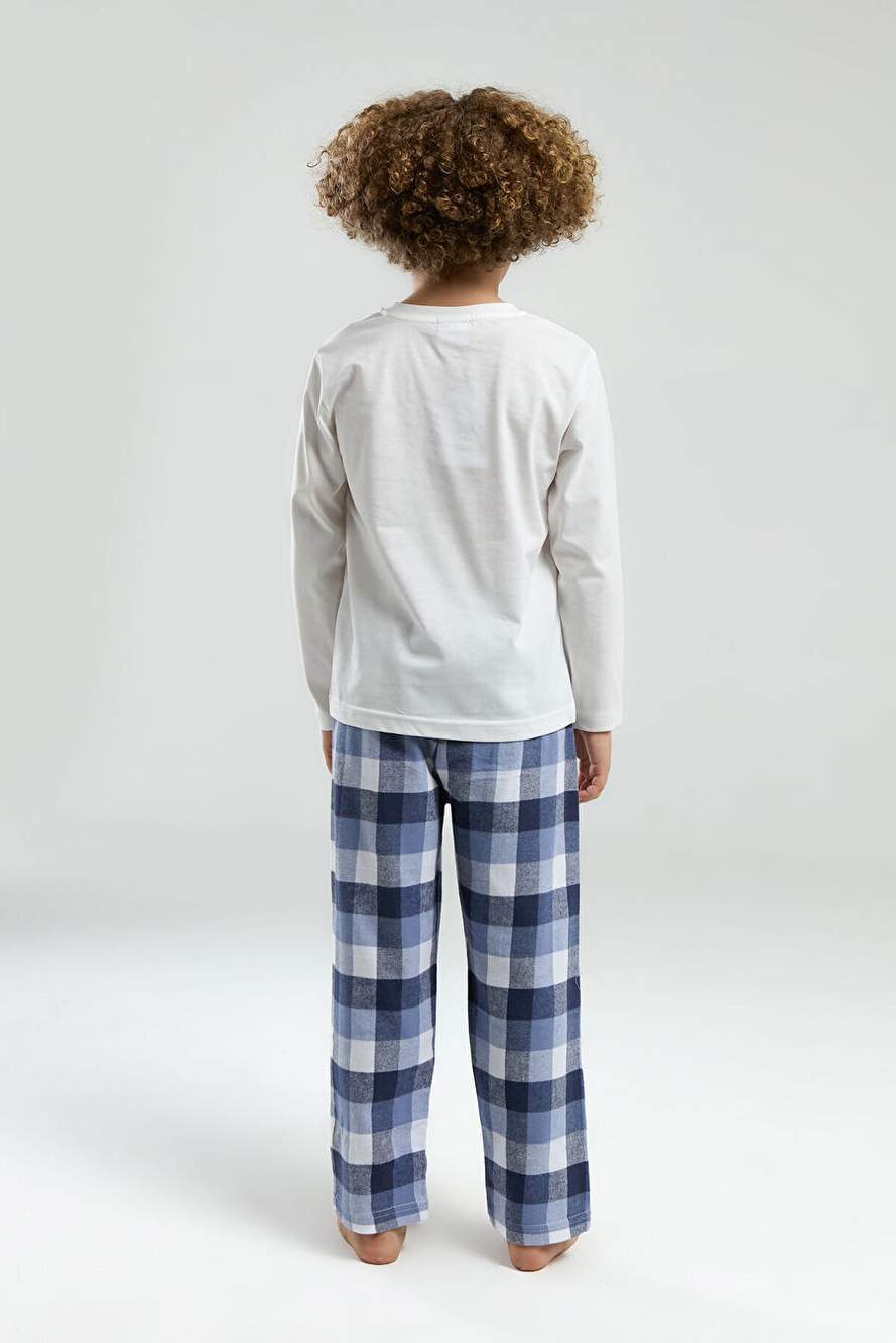 Rolypoly Erkek Çocuk Uzun Kol Pijama Takım RP3231 Krem — Product image 4 of 4