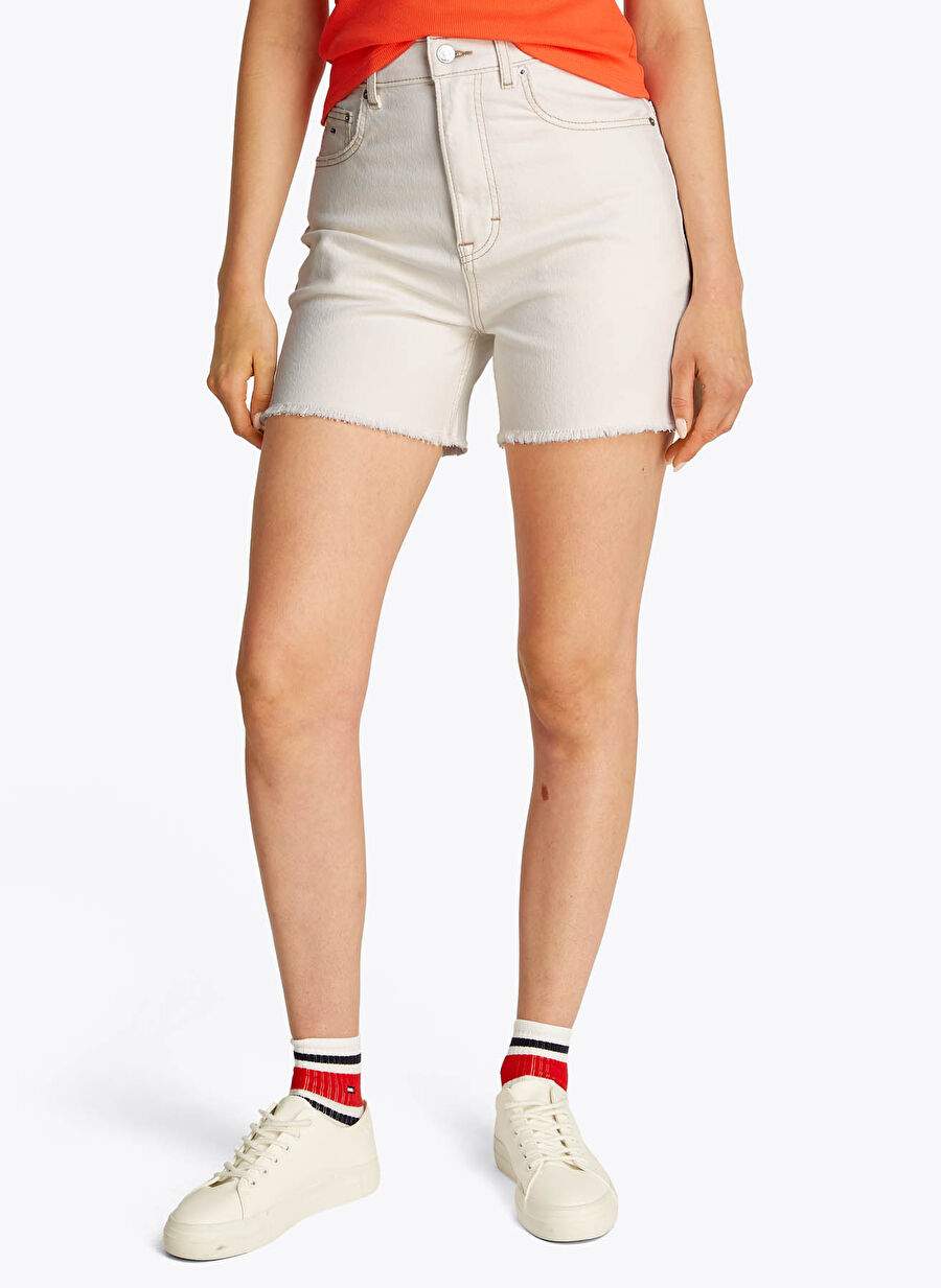 Tommy Jeans Bej Kadn Mom Fit Denim Sort Dw0dw200931ce — صورة المنتج 2 من 4