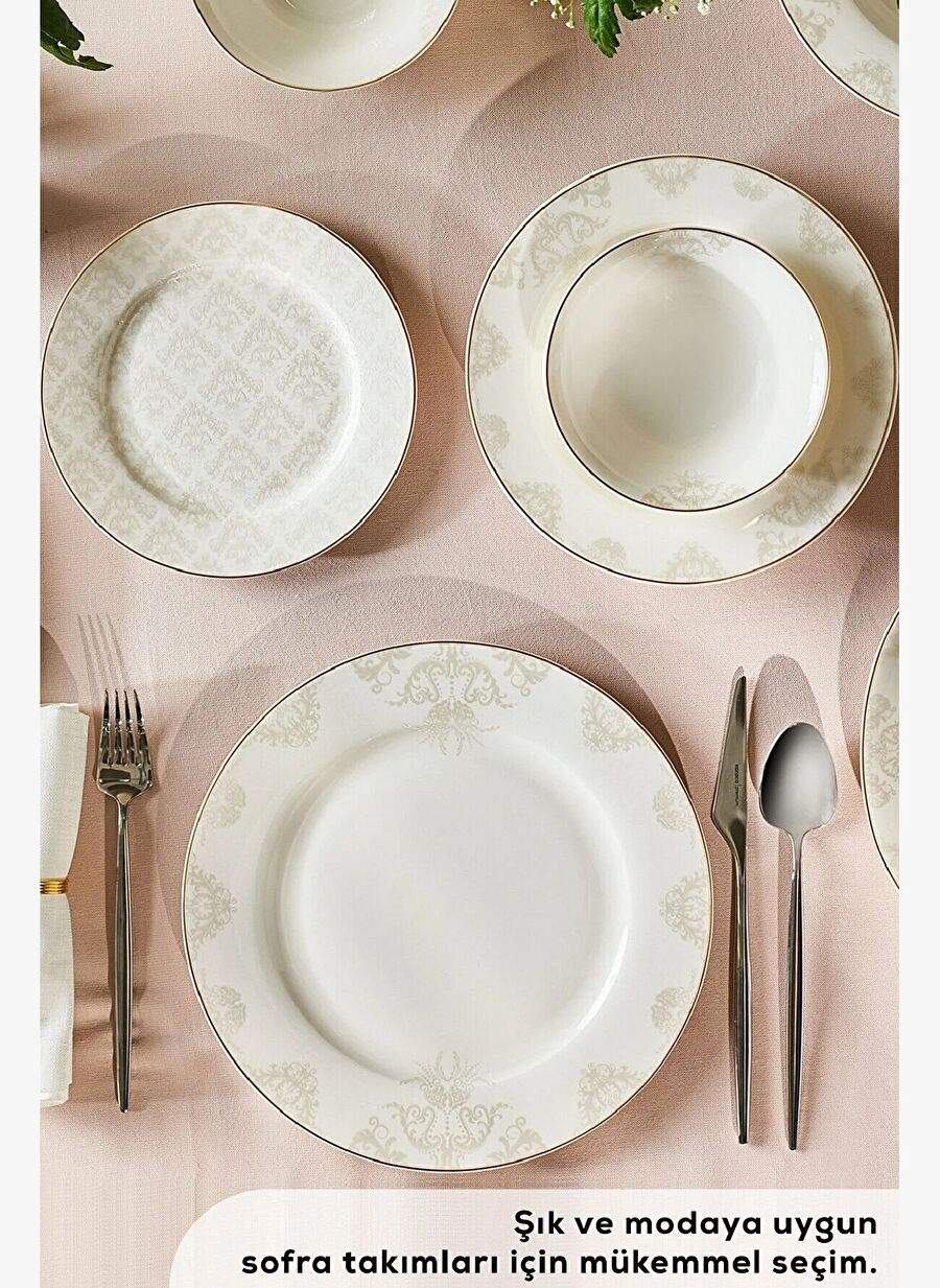 Emsan Elegance Bone Siena 53 Parça 12 Kişilik Yemek Takımı Gold — Product image 5 of 8