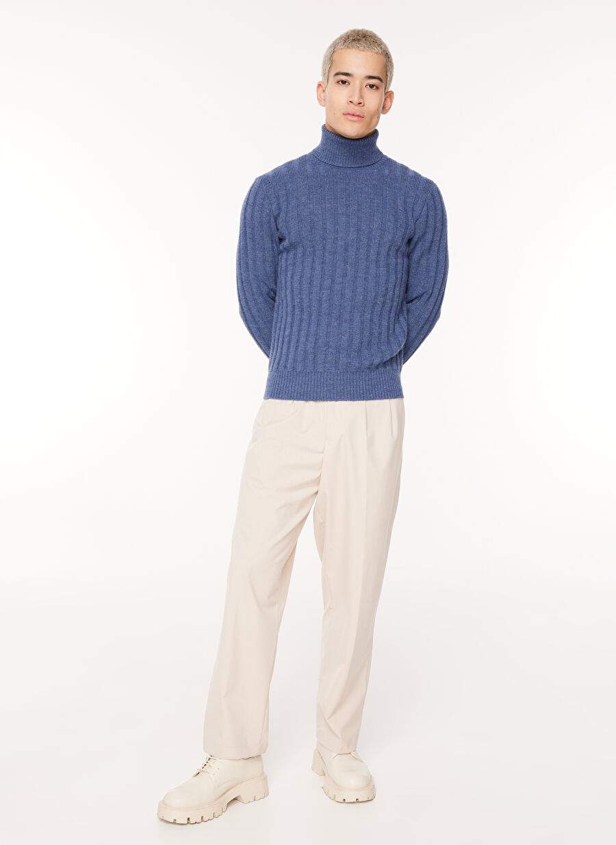 Tombolini Cycling Collar Slim Fit Navy Men's Sweater — Product image 4 of 6