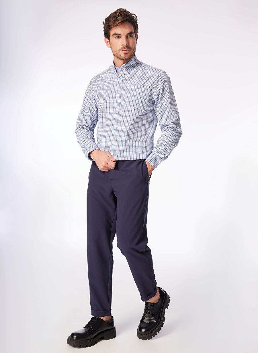 Factory Comfort Blue Men's Buttoned Regular Fit Shirt CM MYDOS 104 — Product image 3 of 5