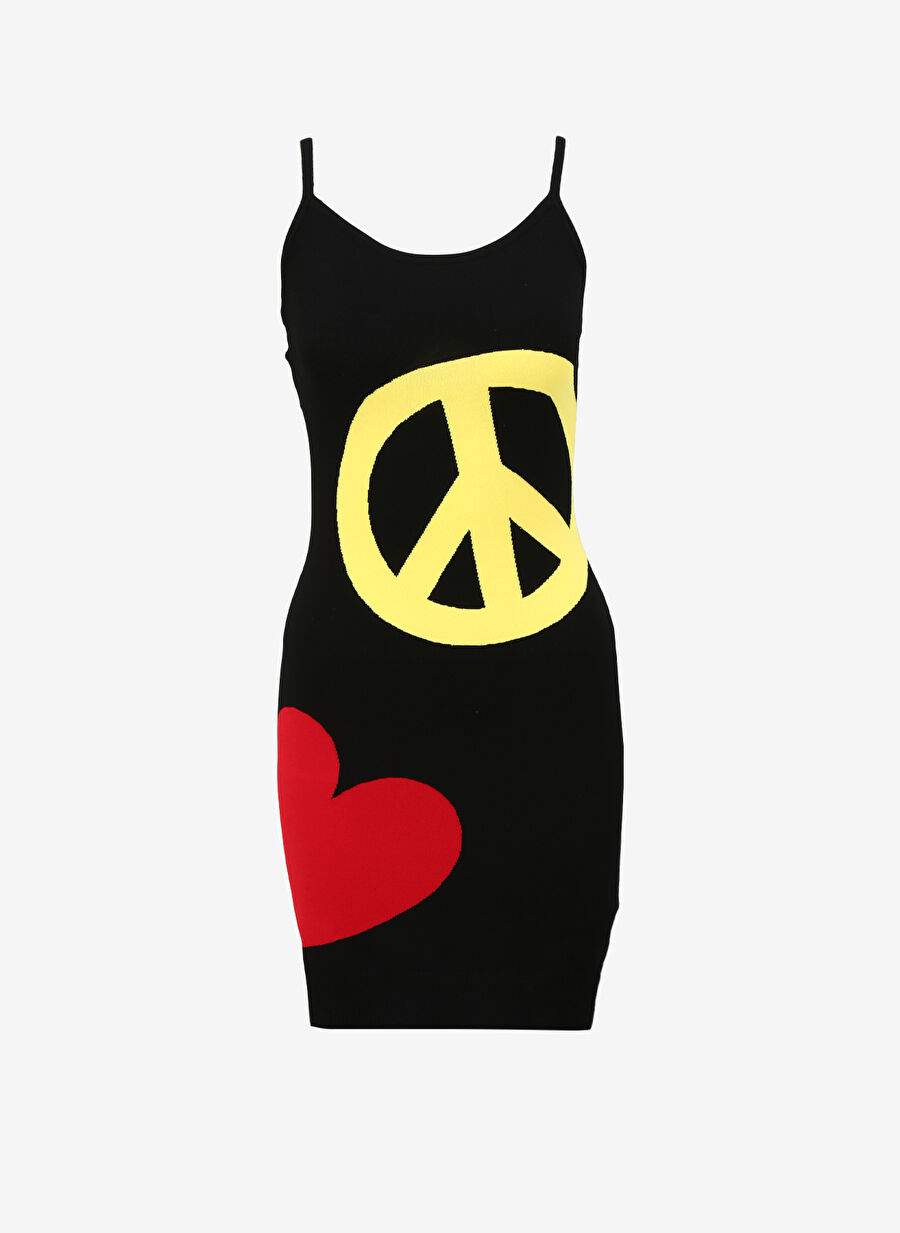 Moschino Jeans Round Collar Baskl Black Ksa Kadn Dress 241k1j0482 — Product image 8 of 9