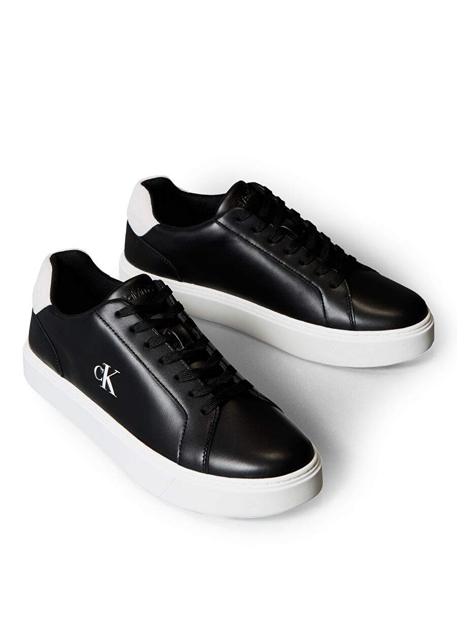 Calvin Klein Siyah Erkek Deri Sneaker Classic Cupsole Laceup Lth — صورة المنتج 3 من 6