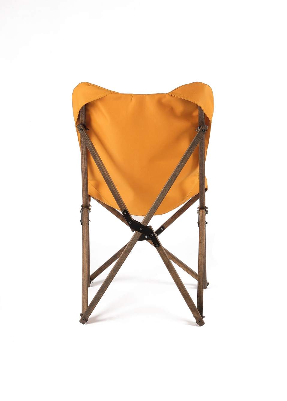 Antrasit Hardal Ahşap Katlanır Kamp Masa ve Sandalye Seti 60x60x55 cm — صورة المنتج 3 من 5