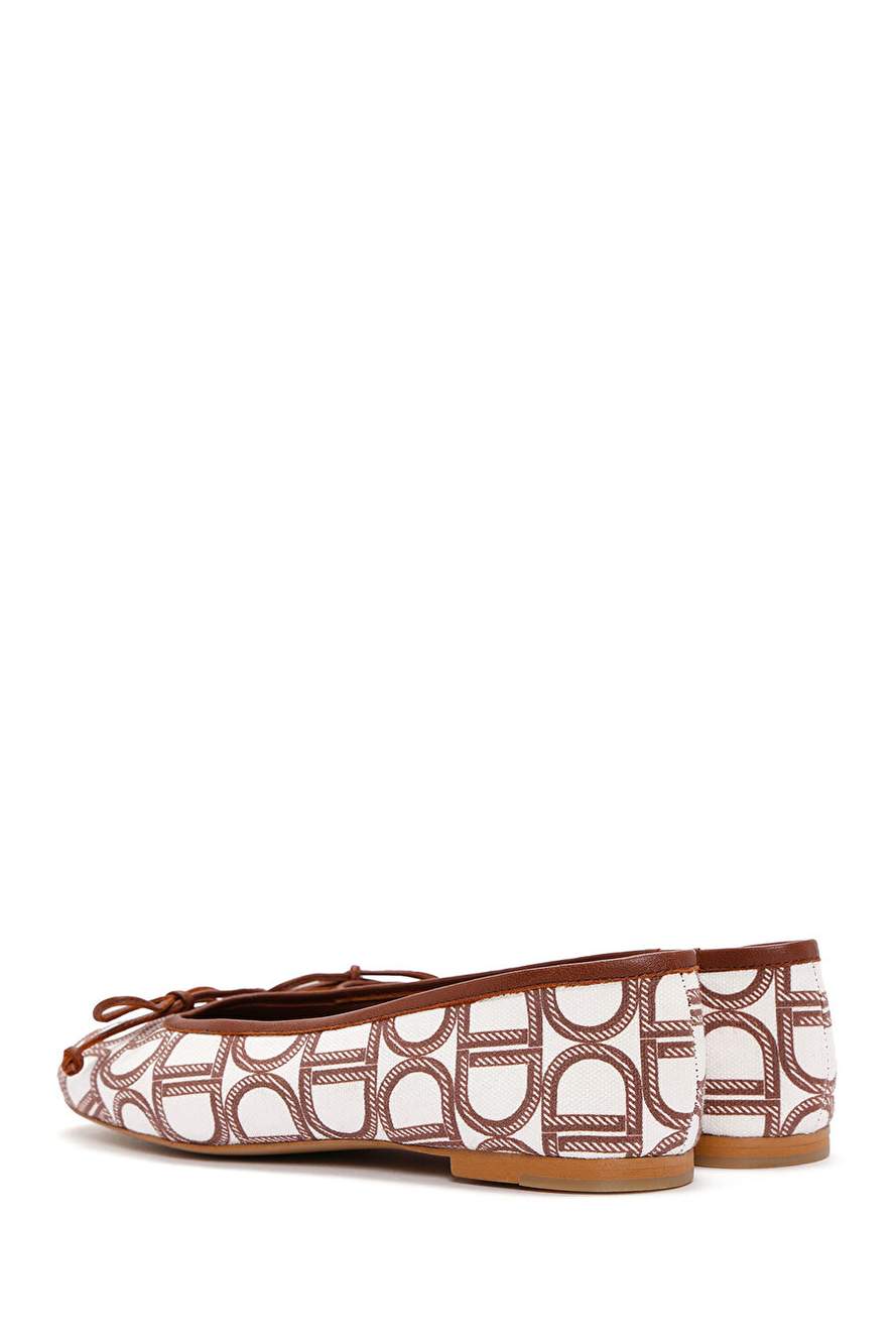 Kadn Brown Monogram Patterned Leather Babet 24sfd12076f — Product image 6 of 8
