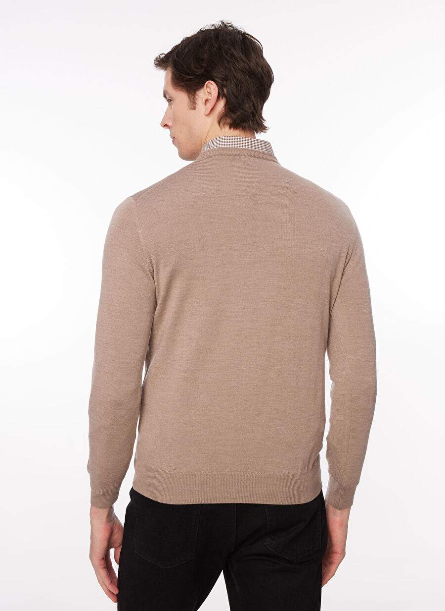 Tombolini Bike Collar Slim Fit Coffee Mens Sweater 6110113097 — Product image 5 of 5