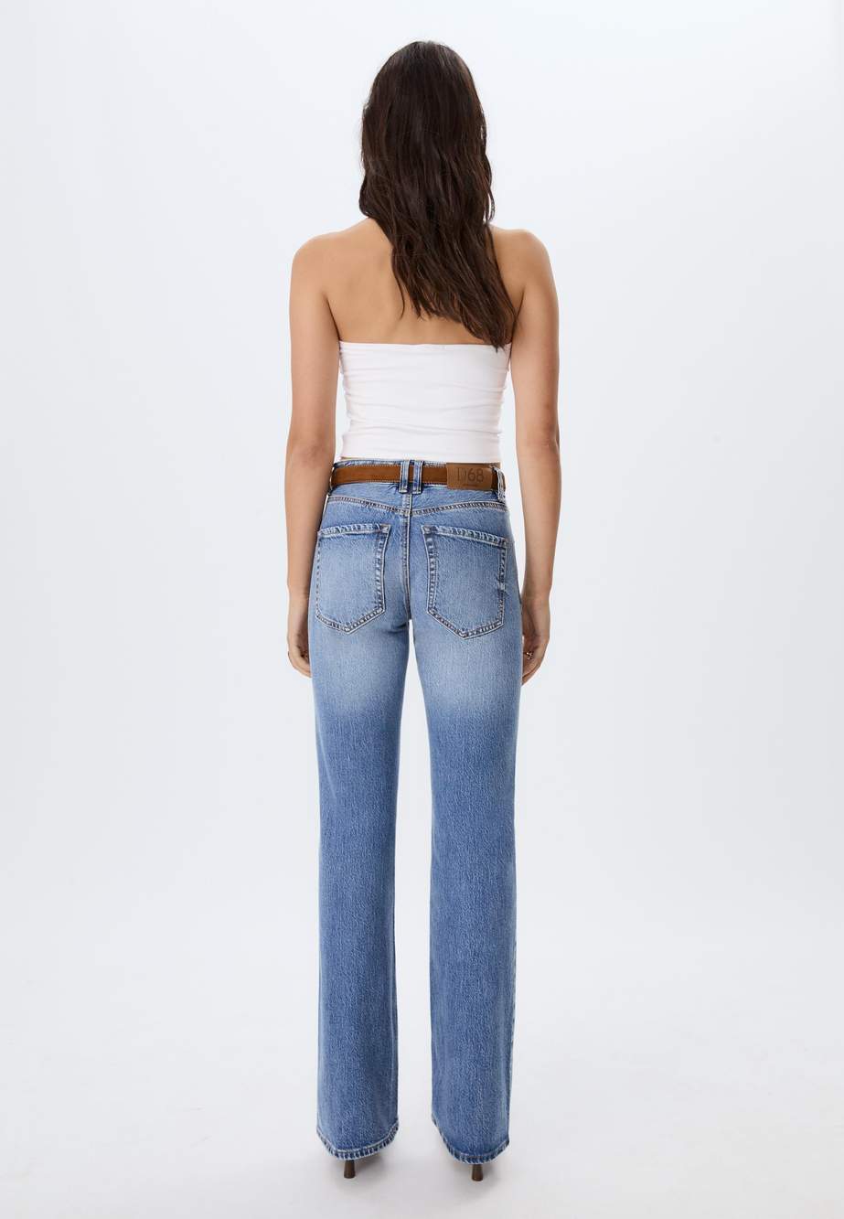 D68 Boot-cut jeans with belt — صورة المنتج 31 من 104
