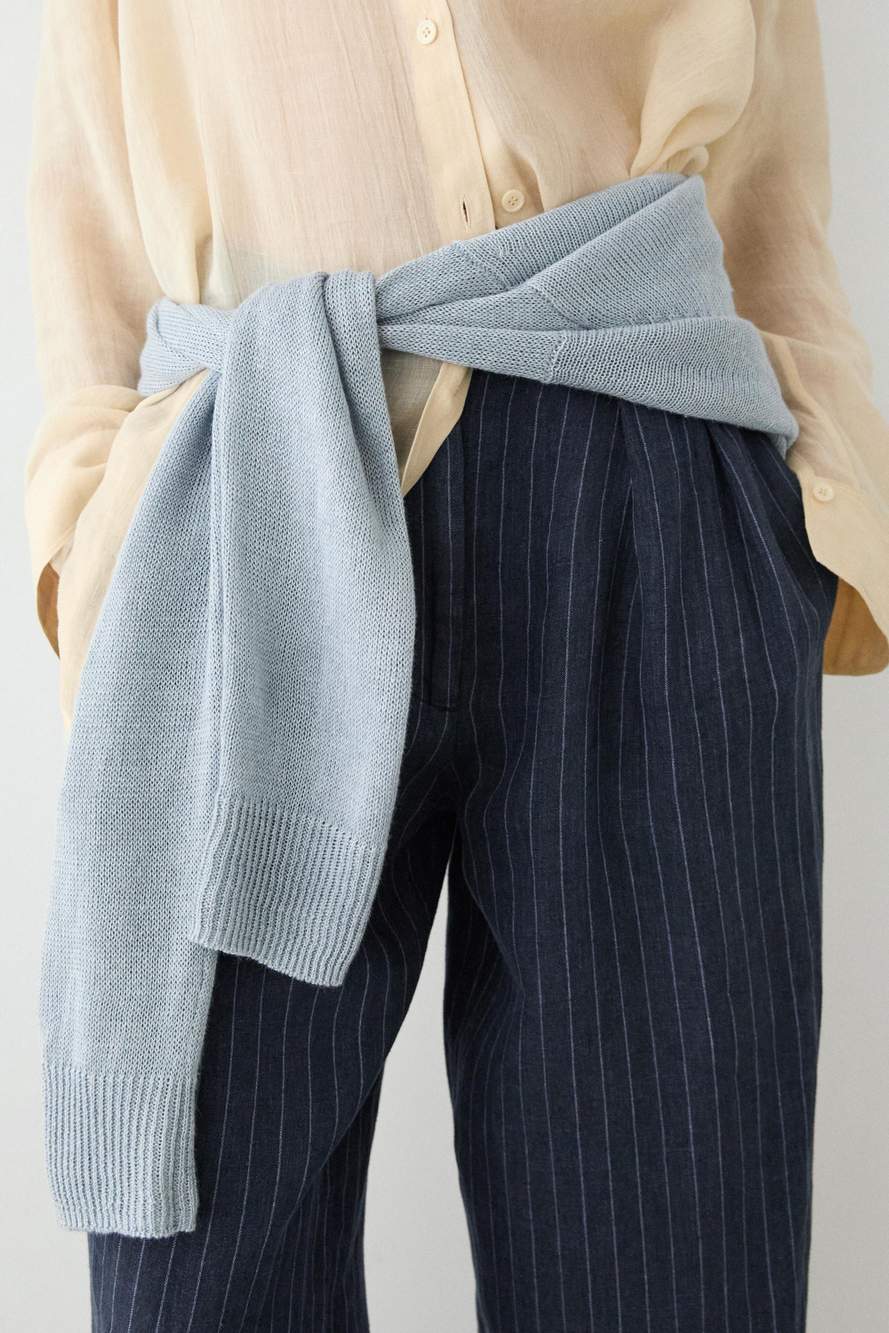 Striped linen sarouel trousers — Product image 9 of 19