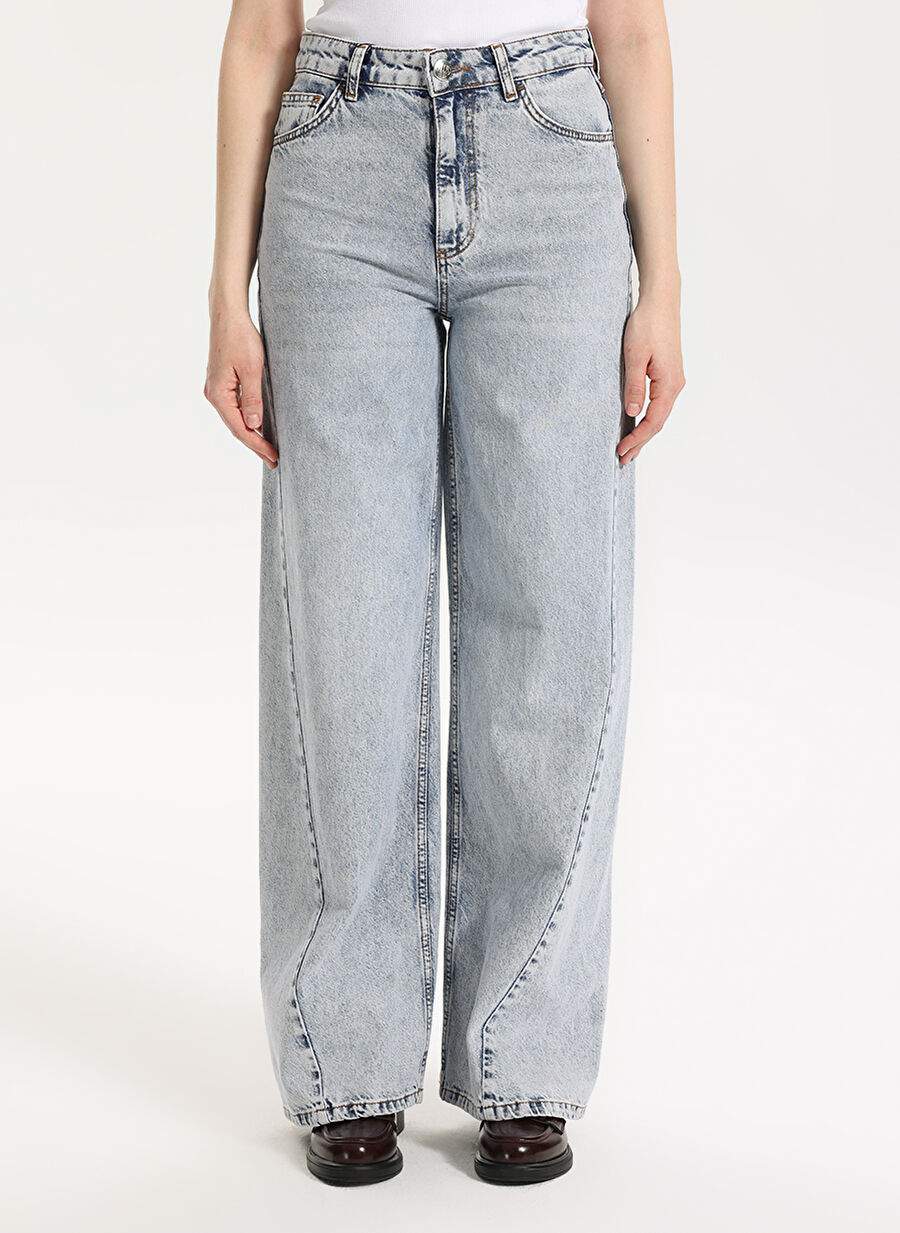 In The Mood For Love Açık İndigo Kadın Regular Fit Yıkamalı Denim Pantolon ITMFL-PNT40 — صورة المنتج 3 من 7
