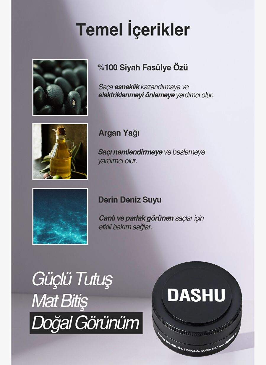 Ultra Strong, Matte Finish, No Residue, Feeder Dashu For Men Original Super Mat Wax 15ml — Product image 6 of 8