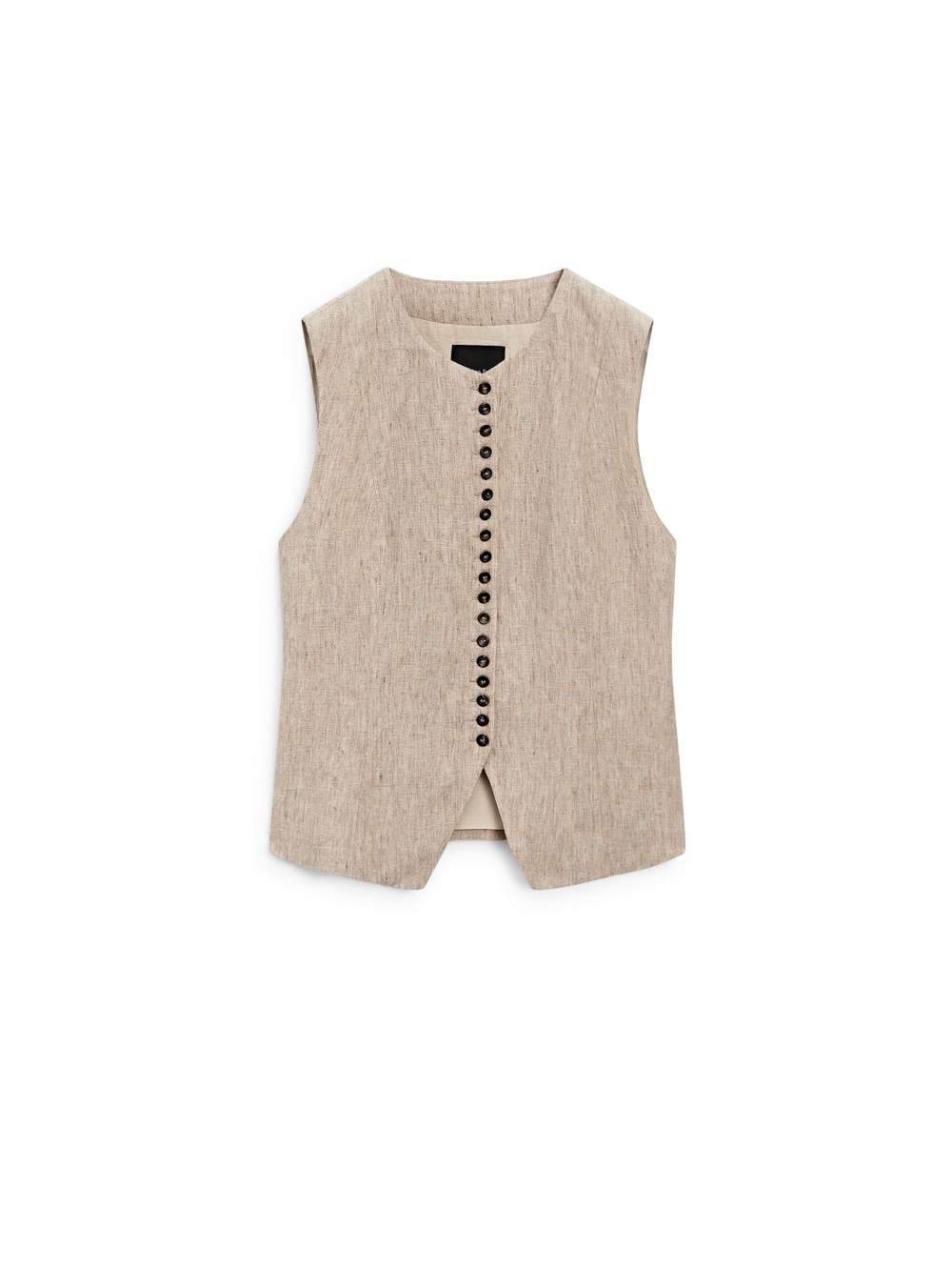 Linen melange waistcoat with buttons — Product image 14 of 15