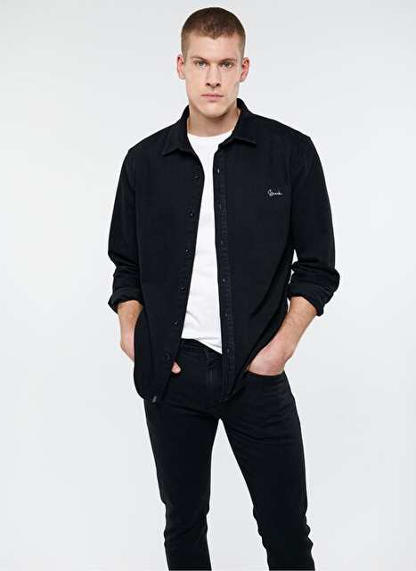 Mavi Siyah Erkek  Slim Fit Denim Gömlek M0210496-82410_ROY