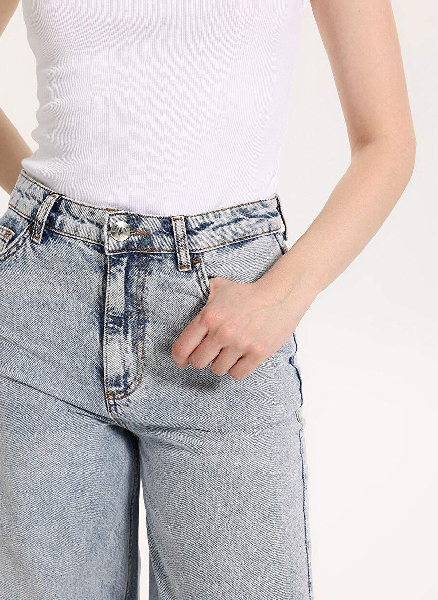 In The Mood For Love Açık İndigo Kadın Regular Fit Yıkamalı Denim Pantolon ITMFL-PNT40 — صورة المنتج 4 من 7