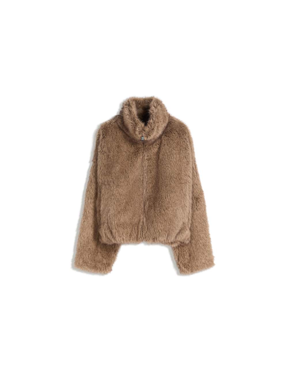 Faux fur funnel neck jacket — صورة المنتج 8 من 8