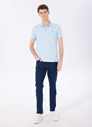 Factory Navy Blue Men's Slim Fit Plain Denim Pants F5SM-PNT 2769 — Product image 3 of 25