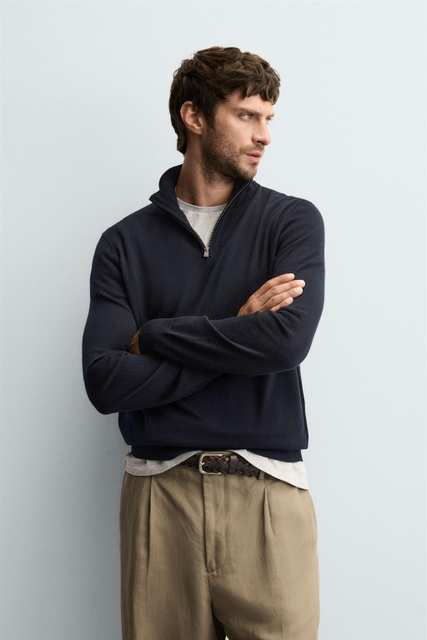 WOOL QUARTER-ZIP JUMPER