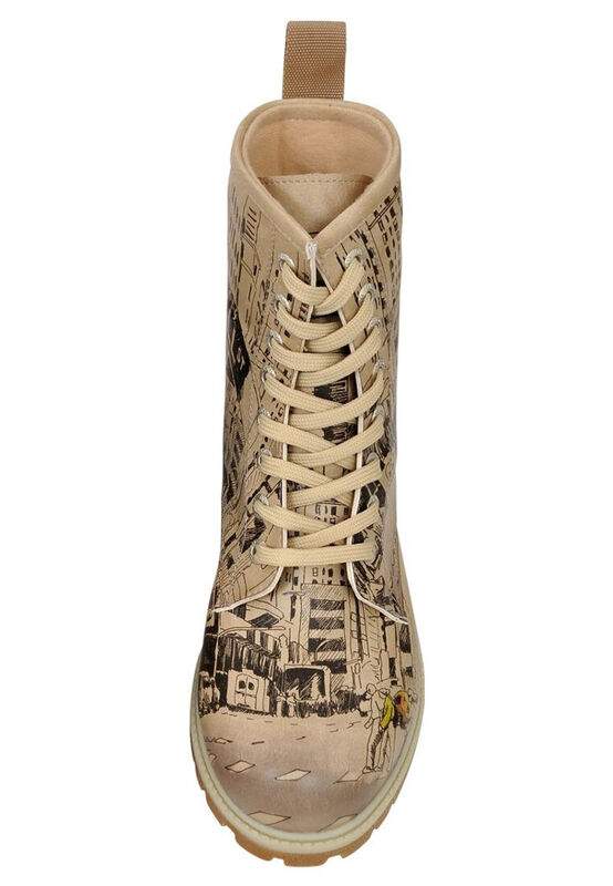 Women Vegan Leather Beige Long Boots - One way only Design — Product image 5 of 6