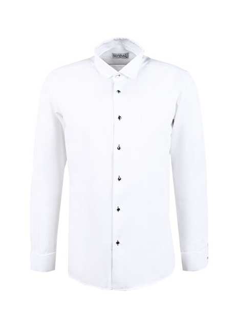 Suvari Beyaz Erkek Ata Yaka Slim Fit Gomlek Gm3000900241