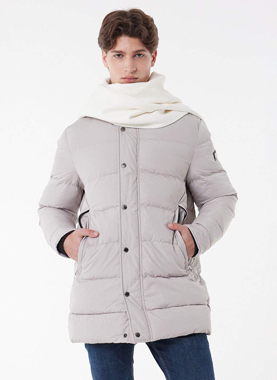 Lee Stand Collar Regular Fit Off White Men's Puffer Jacket L222360 — Product image 3 of 8