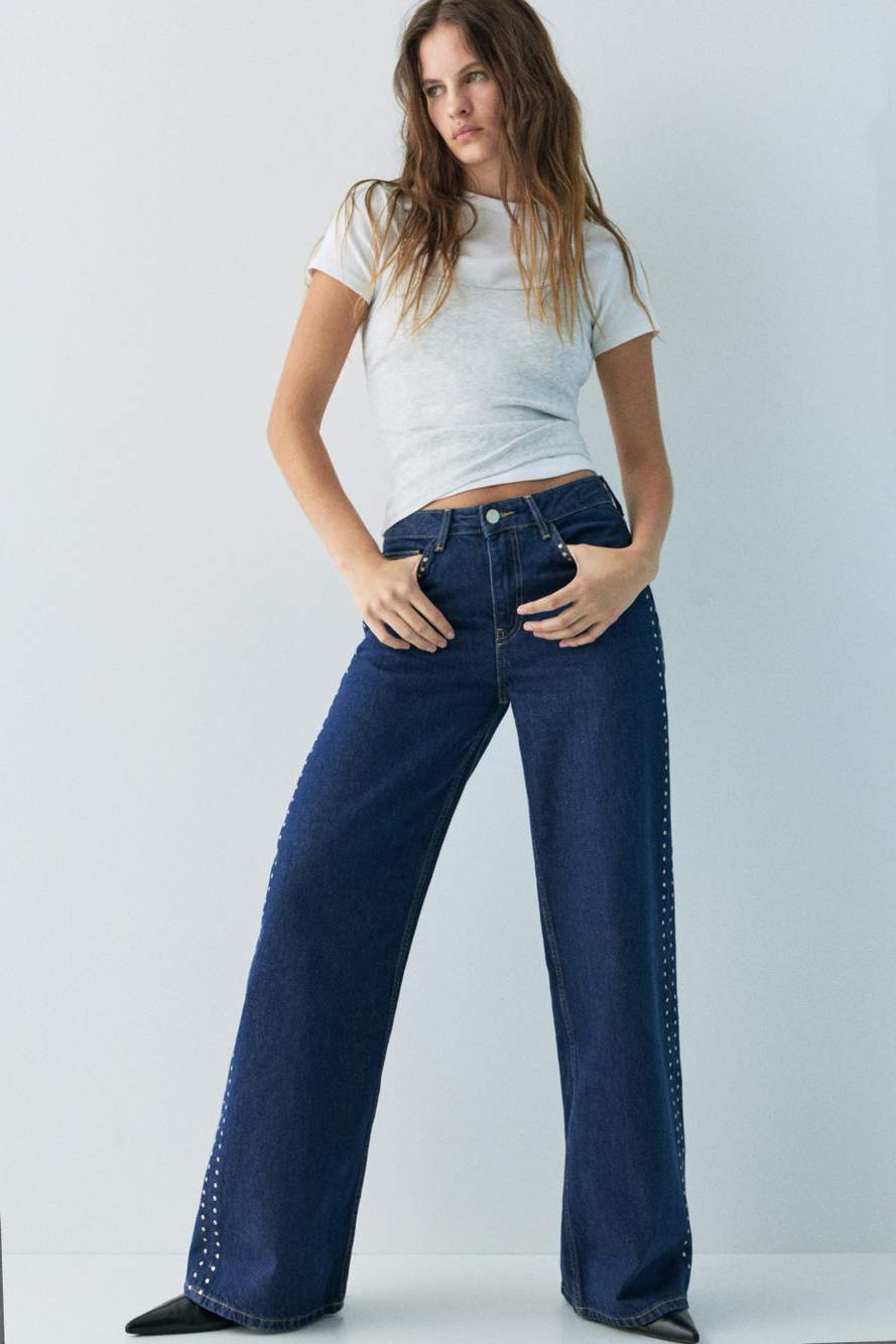 Wide-leg stud jeans — Product image 5 of 60