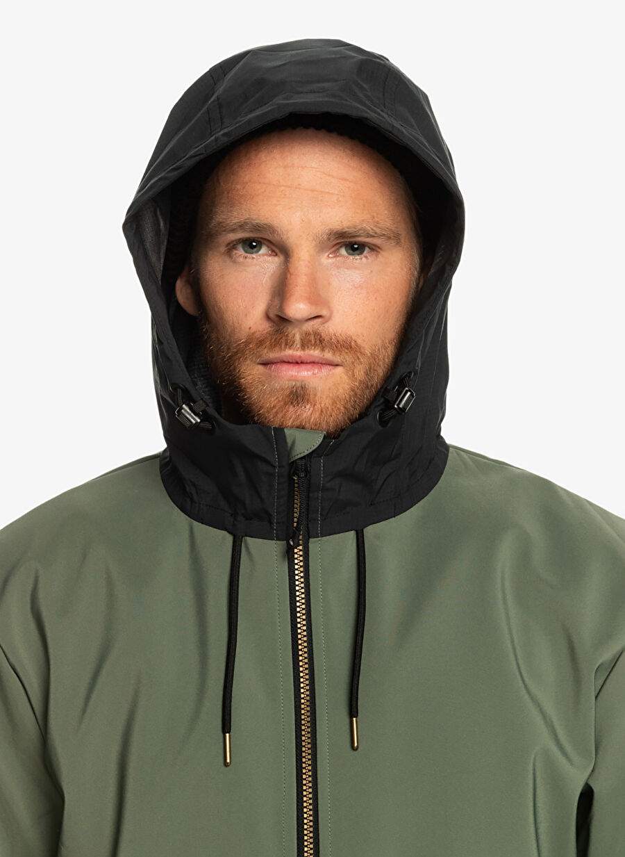 Quiksilver Haki Erkek Dik Yaka Polar Sweatshırt EQYFT04835 Live For The Ride — صورة المنتج 4 من 6