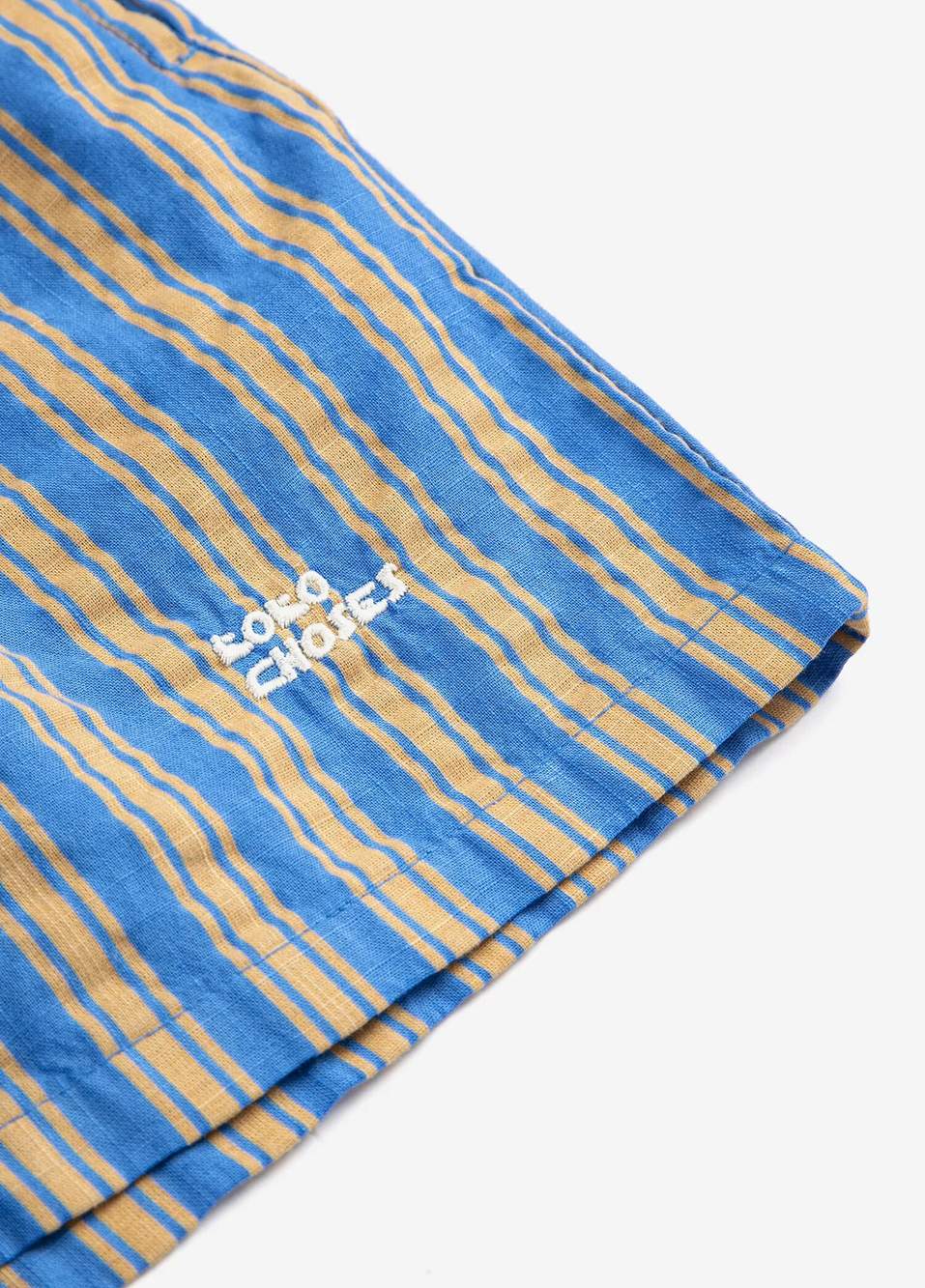 New Hairline Dark Blue Striped Elastic Waist Boys' Bermuda Shorts — Product image 3 of 3
