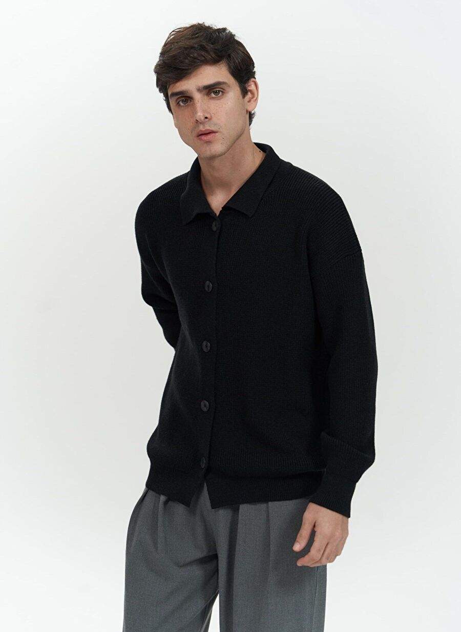 Bastian Dugme Detail Black Men's Sweater Hrka — Product image 7 of 7