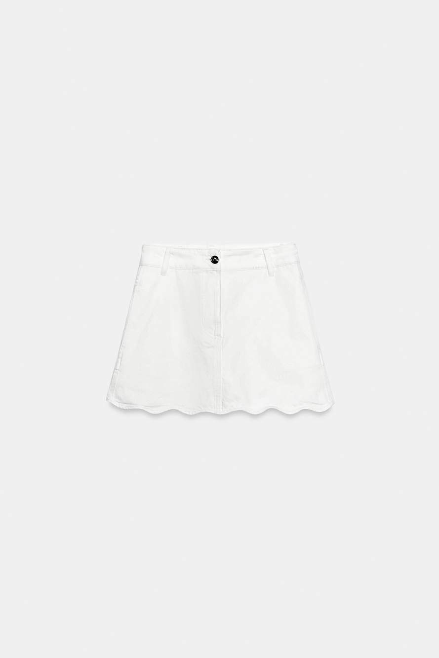 Z1975 DENIM SKORT WITH WAVY HEM — Product image 9 of 11