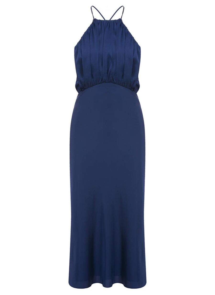 Reese Satin Dress Night Blue — Product image 4 of 5