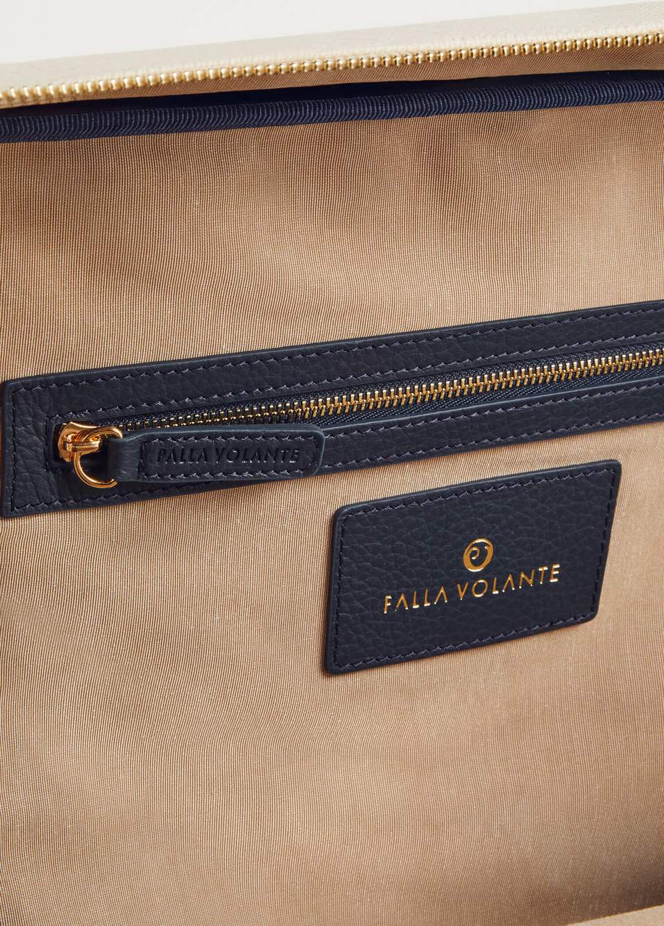 Cora Patterned Cream Canvas Unisex Duffel Bag — صورة المنتج 8 من 8