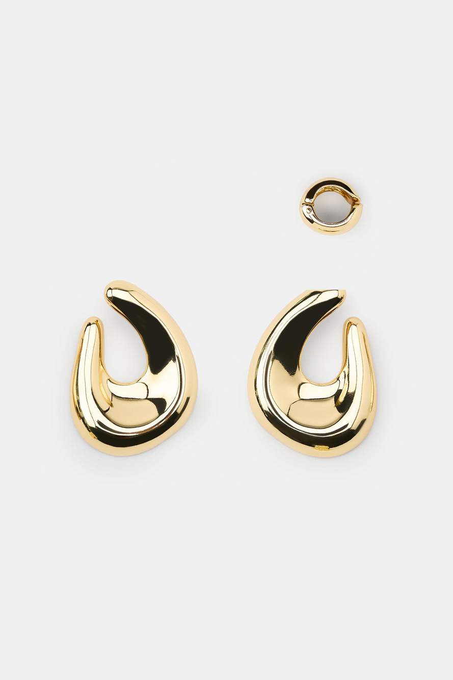 PACK OF OPEN HOOP AND EAR CUFF EARRINGS — Product image 4 of 5