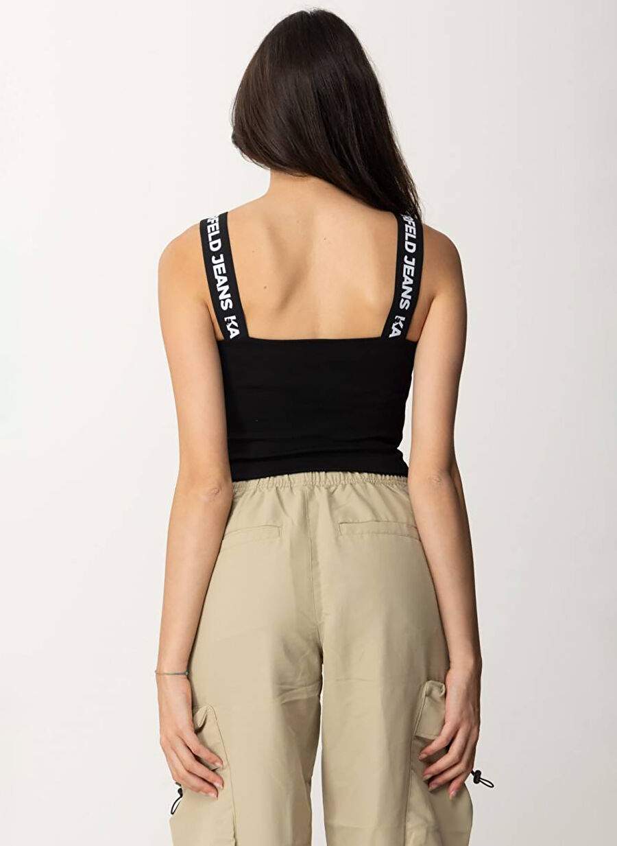 Karl Lagerfeld Jeans U Yaka Duz Siyah Kadn Atlet 241j1705 — Product image 4 of 4