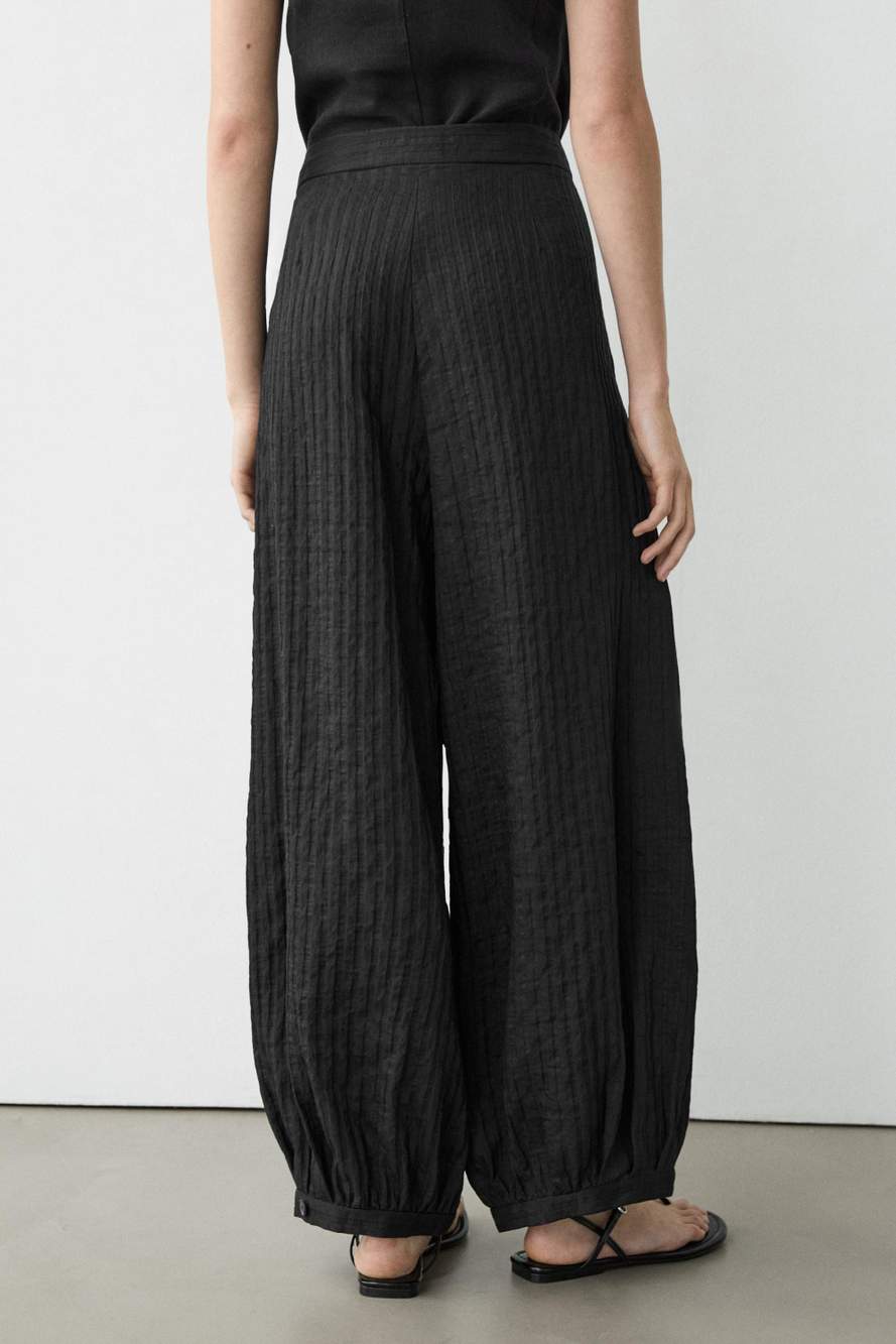 Flowing linen blend sarouel trousers — Product image 8 of 18